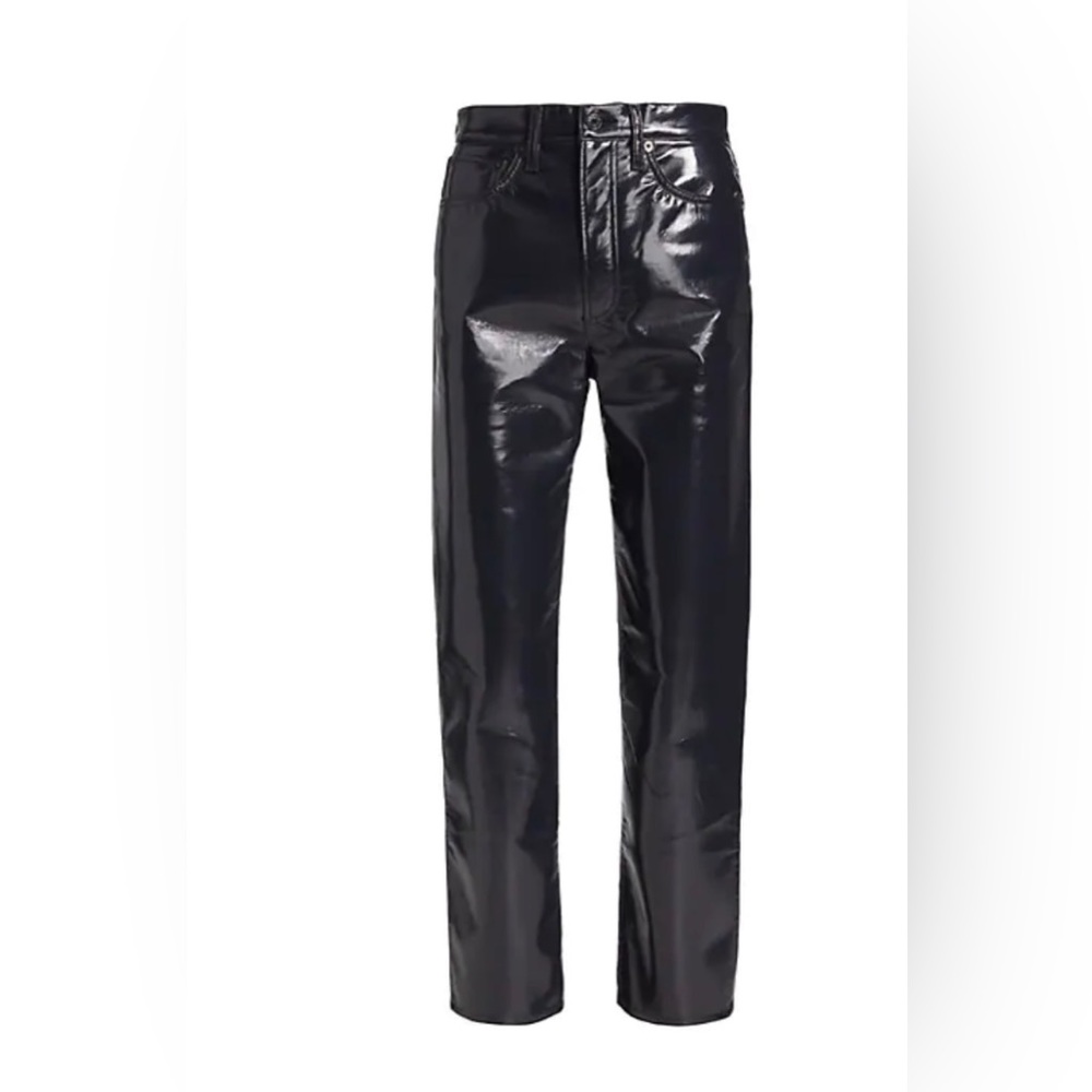 AGOLDE Recycled Leather 90's Pinch-Waist Pants